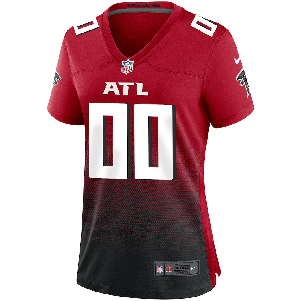 Atlanta Falcons Women's Alternate Custom Game Jersey - Red sale