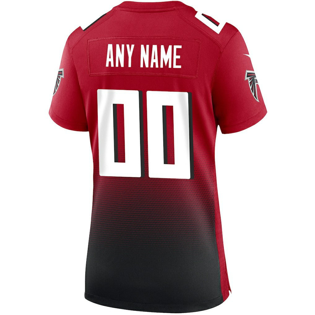 Atlanta Falcons Women's Alternate Custom Game Jersey - Red sale