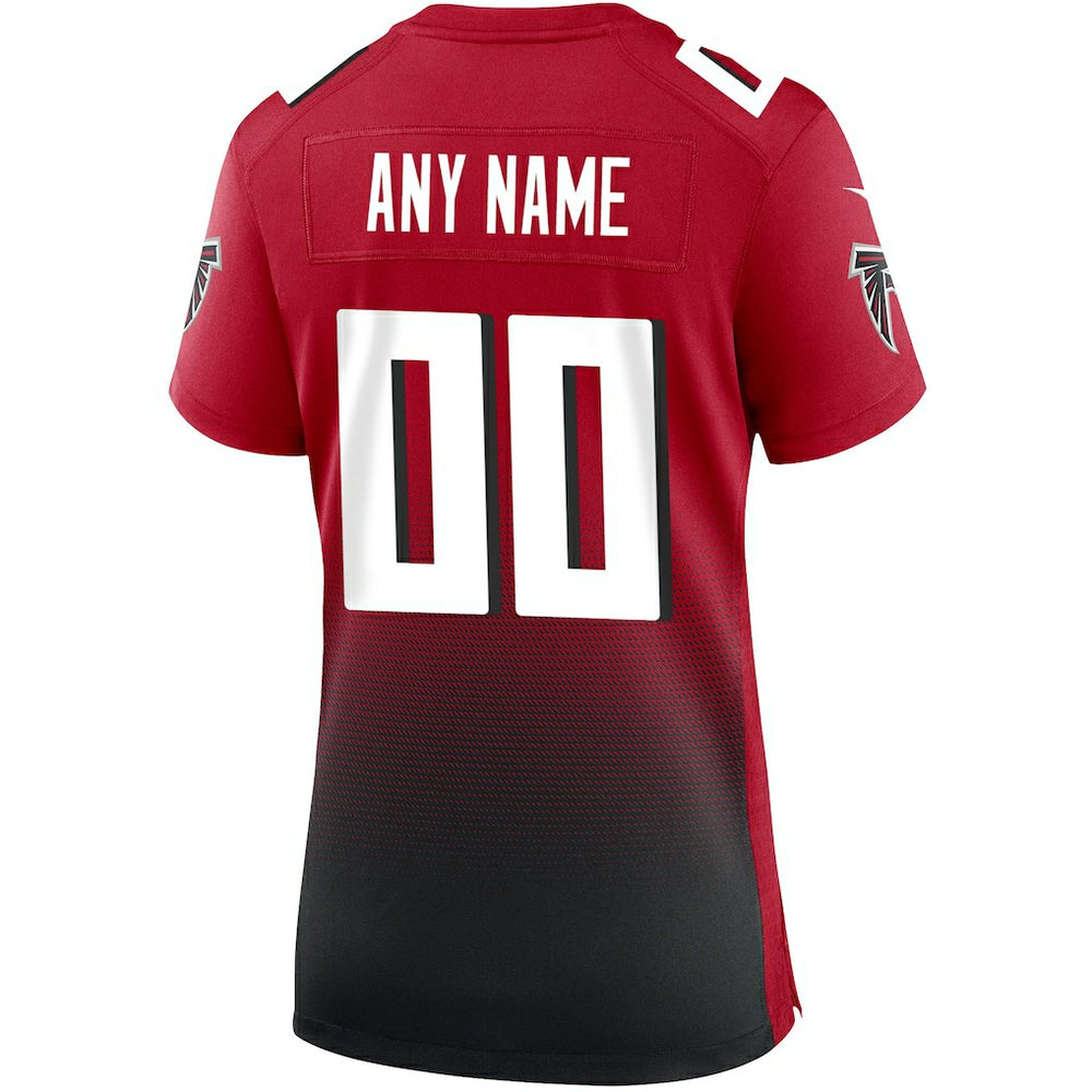 Atlanta Falcons Women's Alternate Custom Game Jersey - Red sale