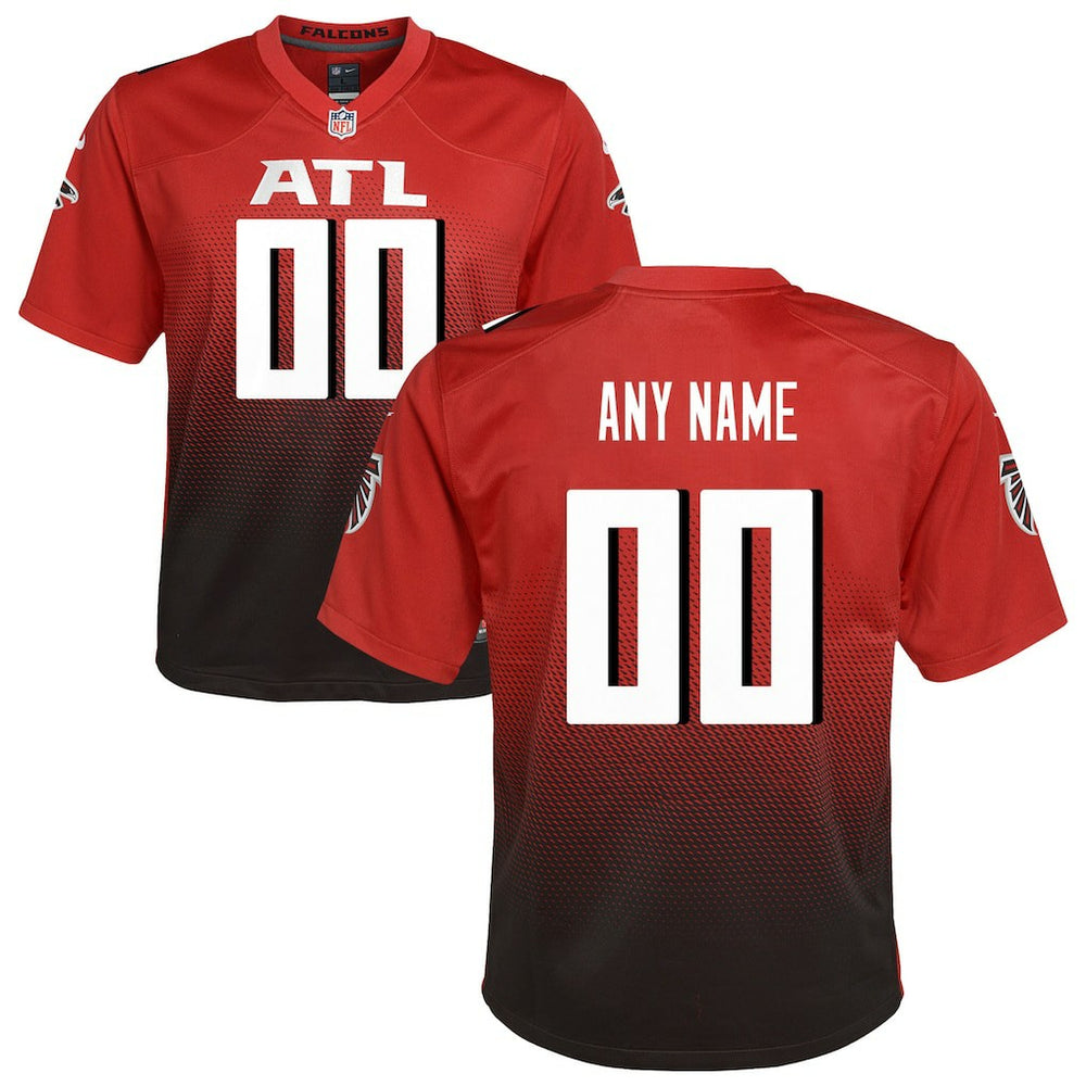 Atlanta Falcons Youth Alternate Custom Game Jersey - Red discount