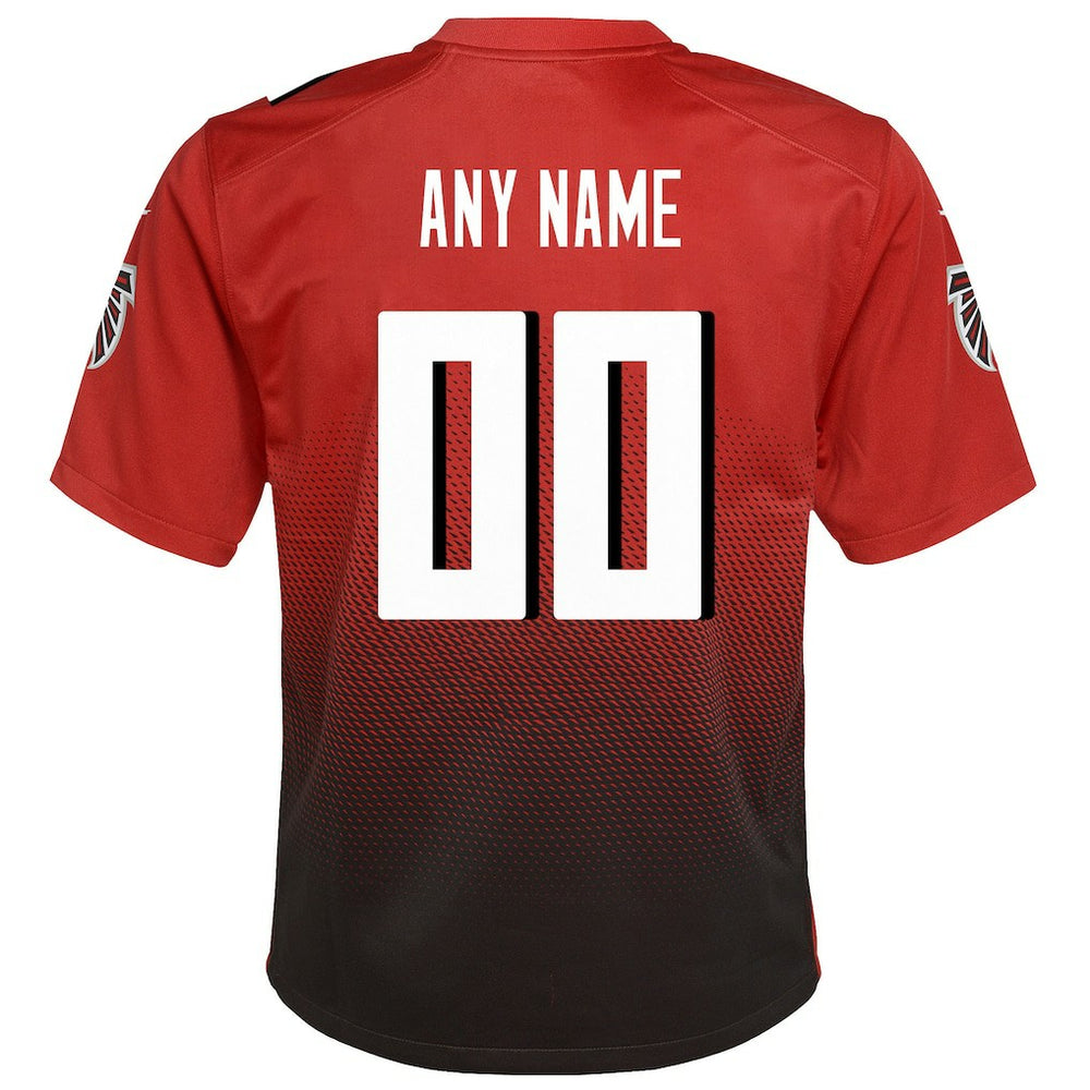 Atlanta Falcons Youth Alternate Custom Game Jersey - Red discount