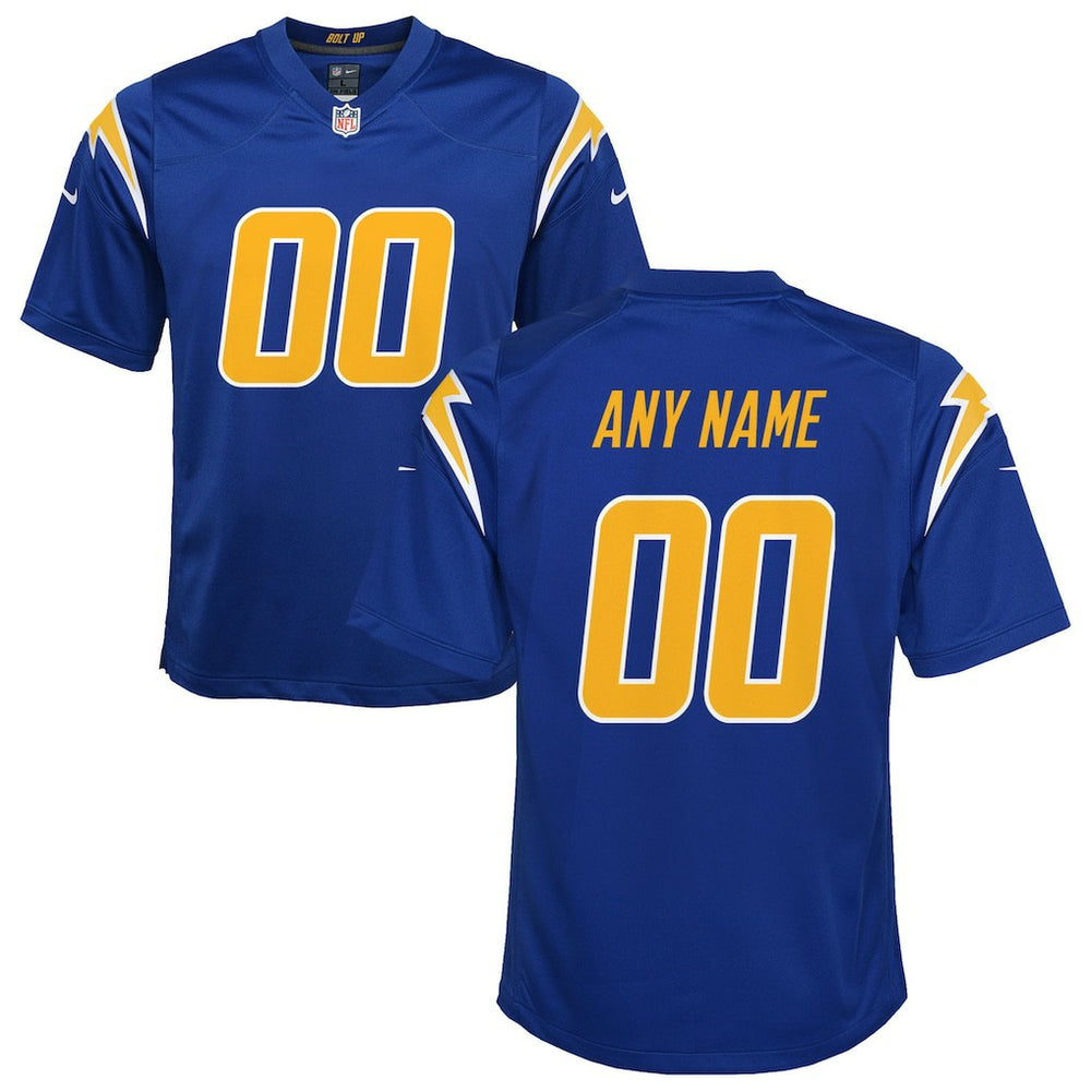 Los Angeles Chargers Youth Alternate Custom Game Jersey - Royal outlet