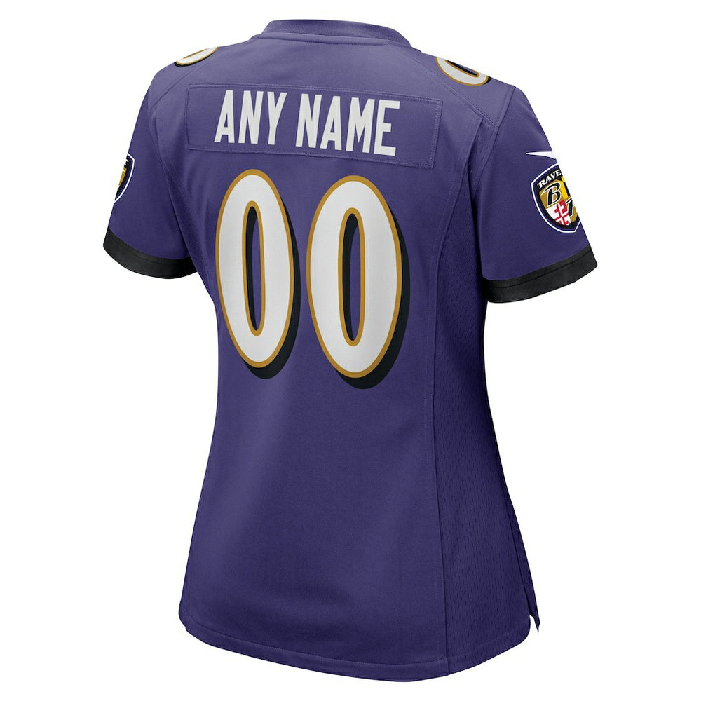 Baltimore Ravens Women's Custom Game Jersey - Purple outlet