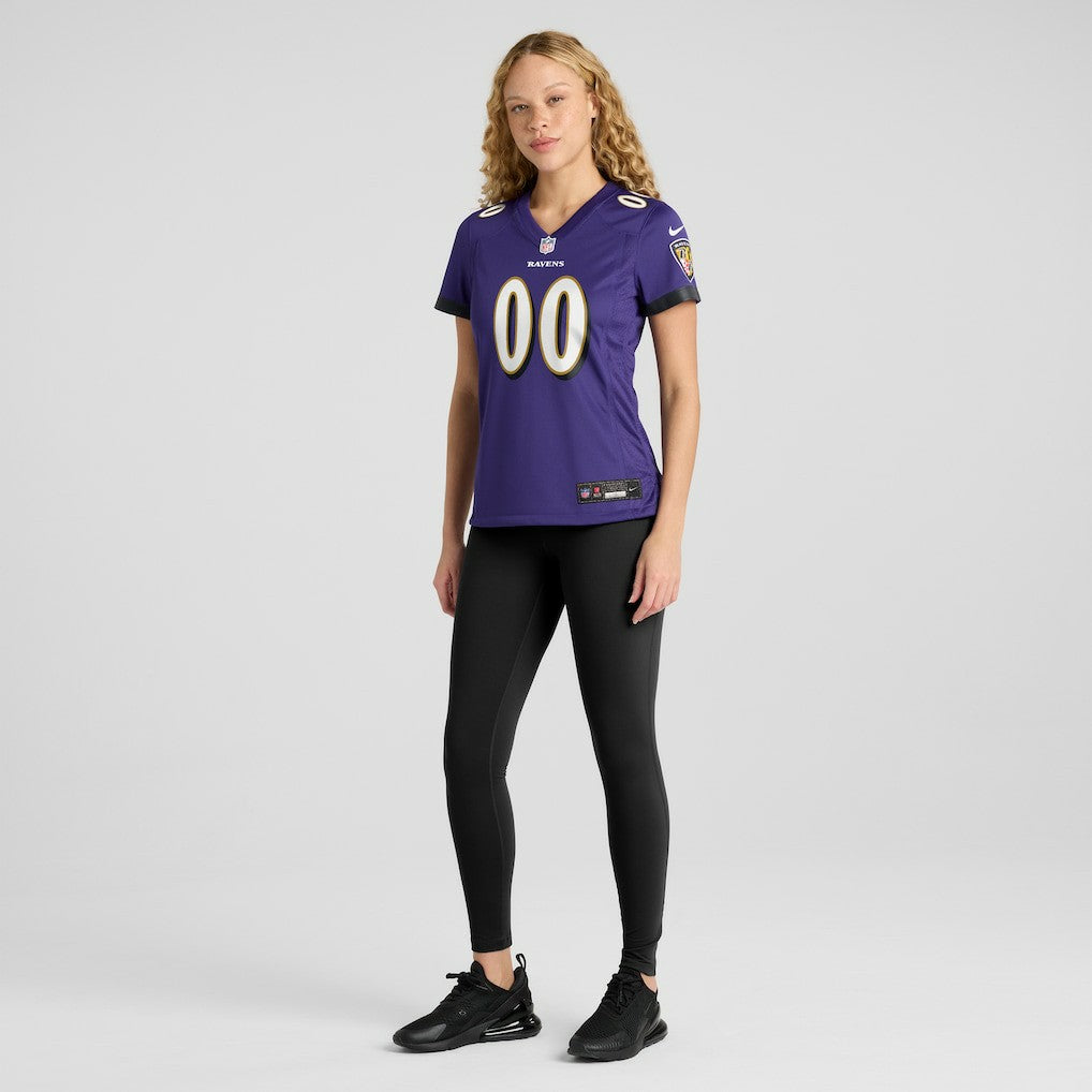 Baltimore Ravens Women's Custom Game Jersey - Purple outlet