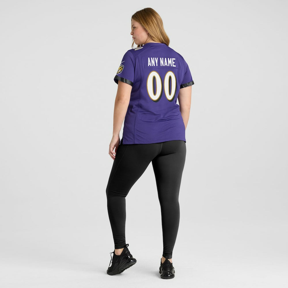 Baltimore Ravens Women's Custom Game Jersey - Purple outlet