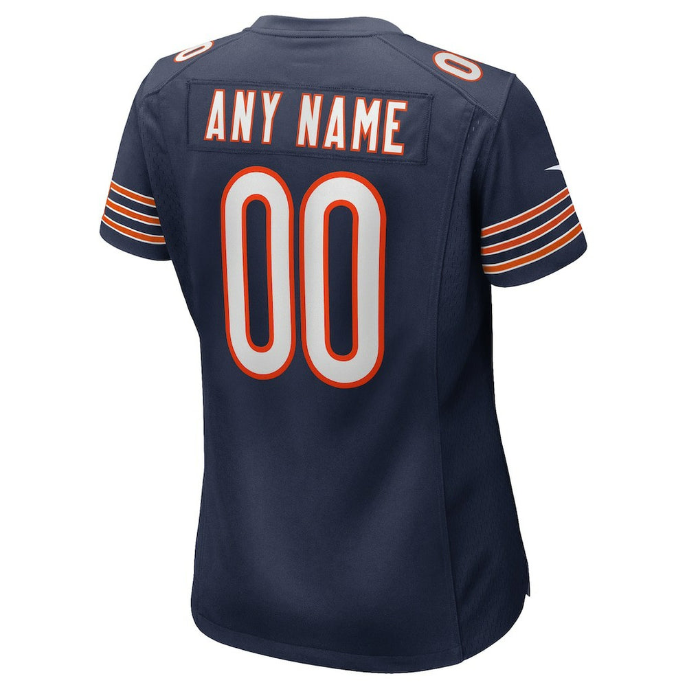 Chicago Bears Women's Custom Game Jersey - Navy cheap