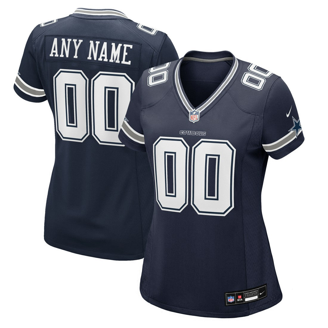 Dallas Cowboys Women's Custom Game Jersey - Navy sale