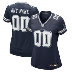 Dallas Cowboys Women's Custom Game Jersey - Navy sale