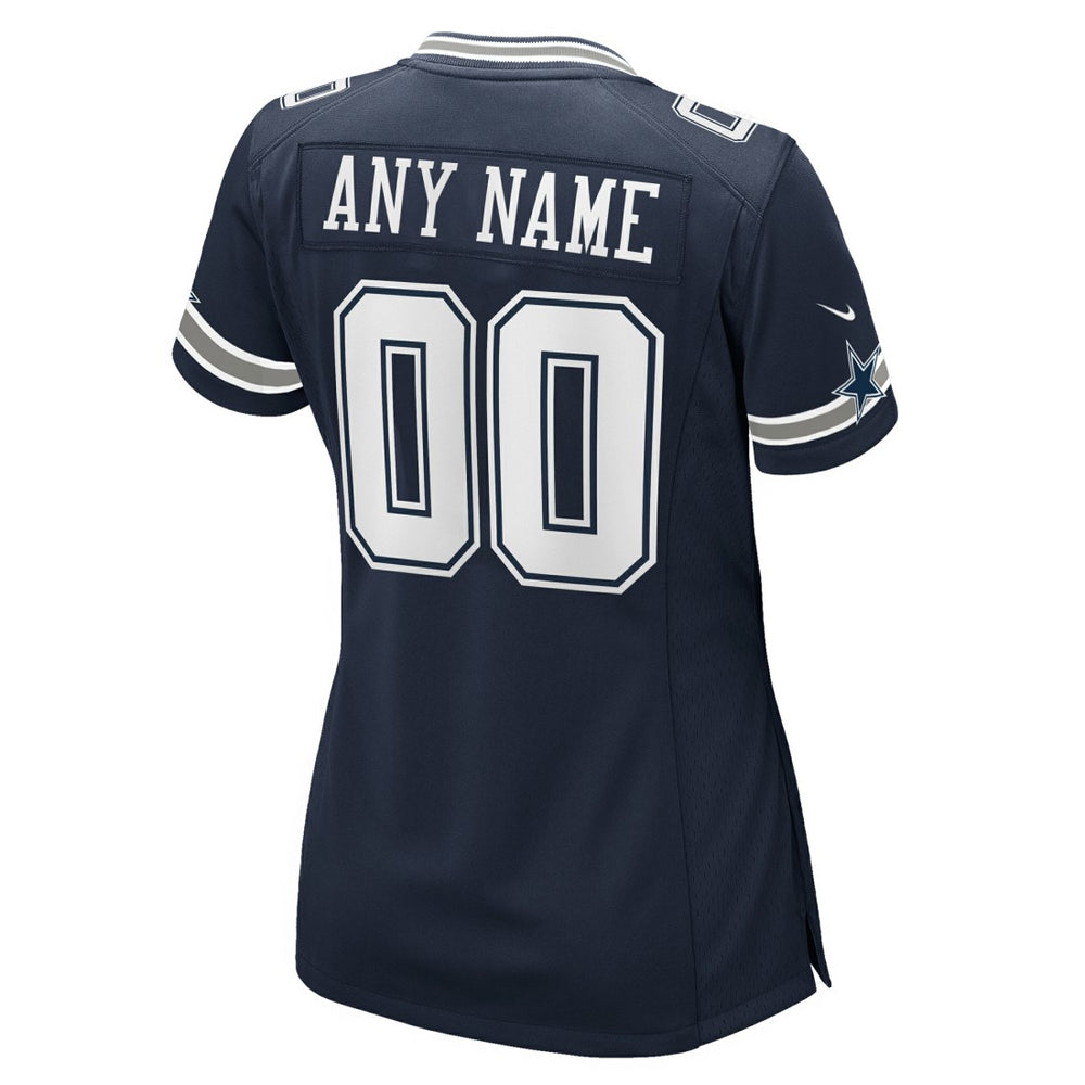 Dallas Cowboys Women's Custom Game Jersey - Navy sale
