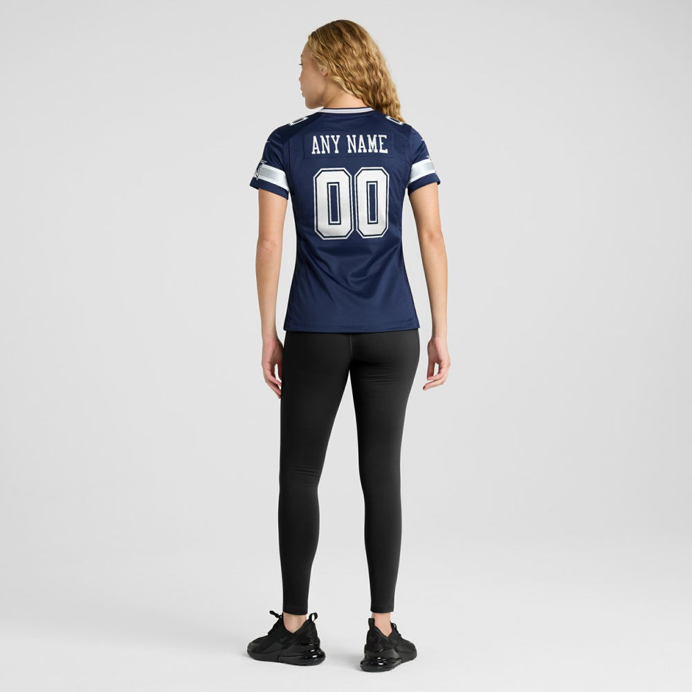Dallas Cowboys Women's Custom Game Jersey - Navy sale