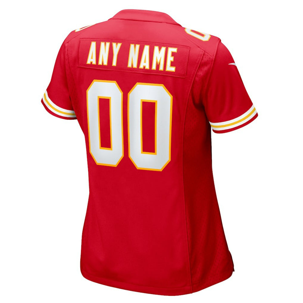 Kansas City Chiefs Women's Custom Game Jersey - Red on sale