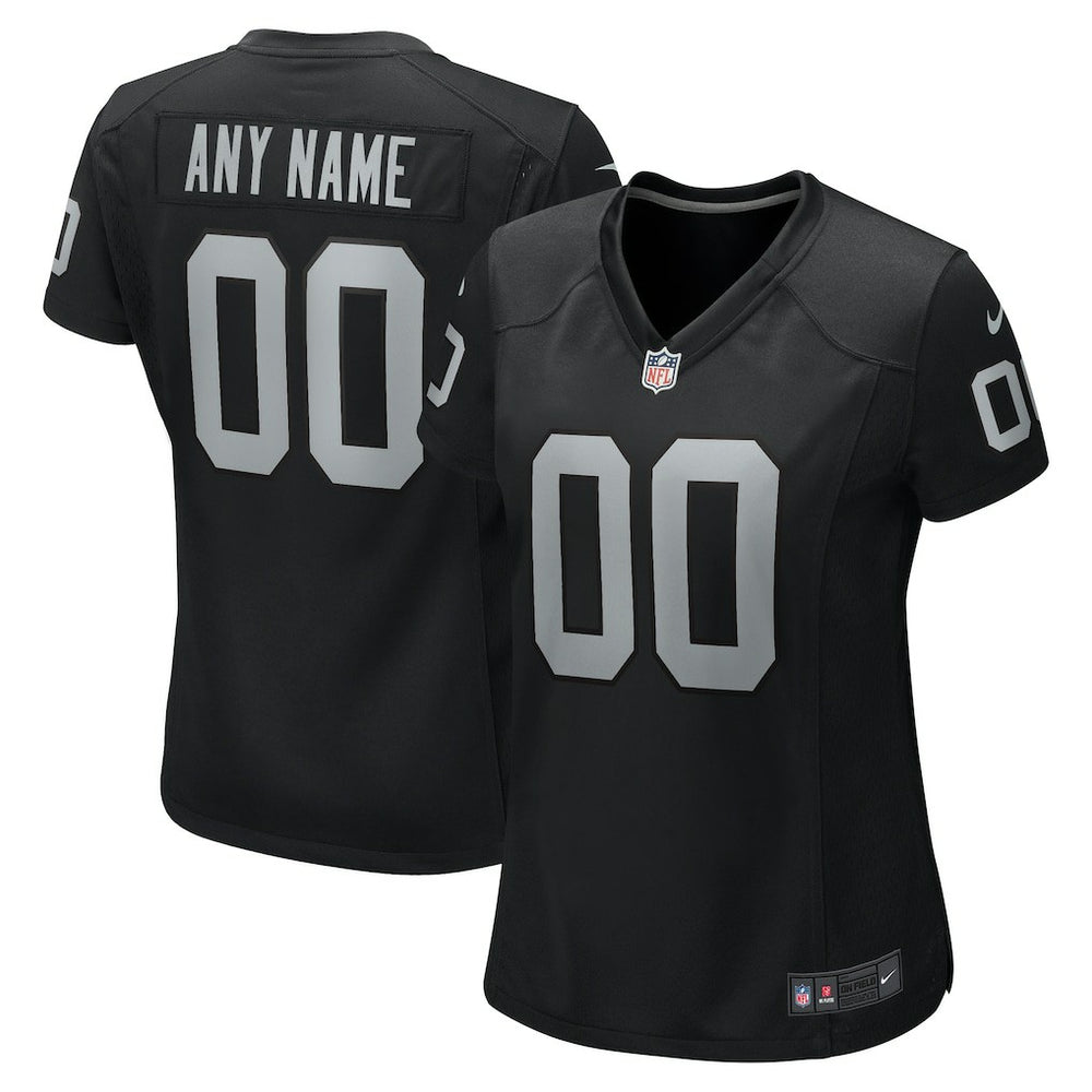 Las Vegas Raiders Women's Custom Game Jersey - Black outlet