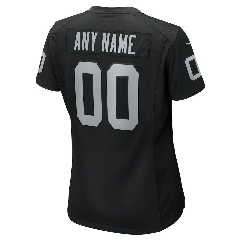 Las Vegas Raiders Women's Custom Game Jersey - Black outlet