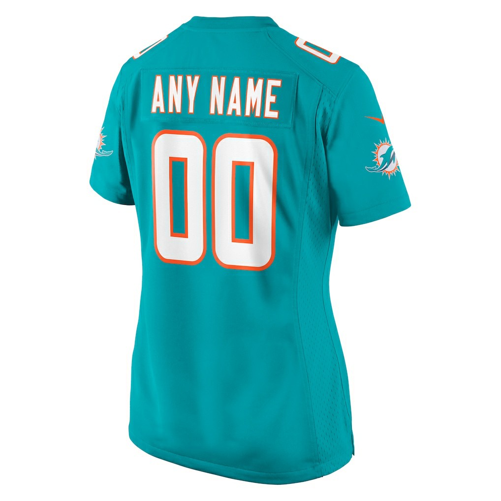 Miami Dolphins Women's Custom Game Jersey - Aqua outlet