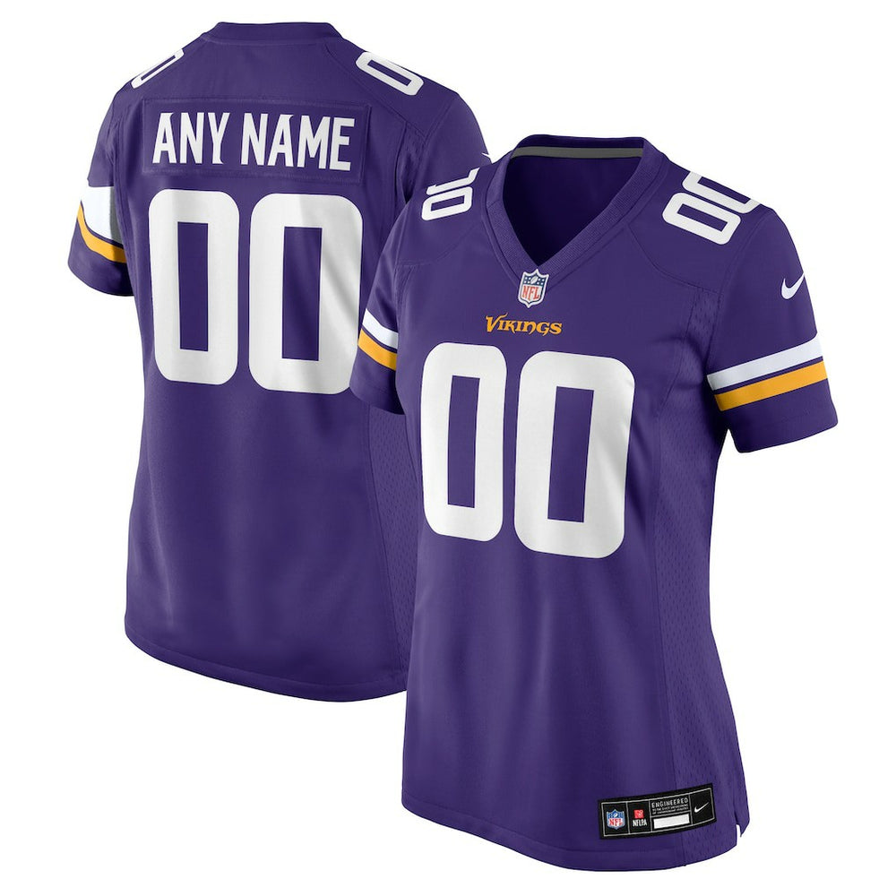 Minnesota Vikings Women's Custom Game Jersey - Purple outlet