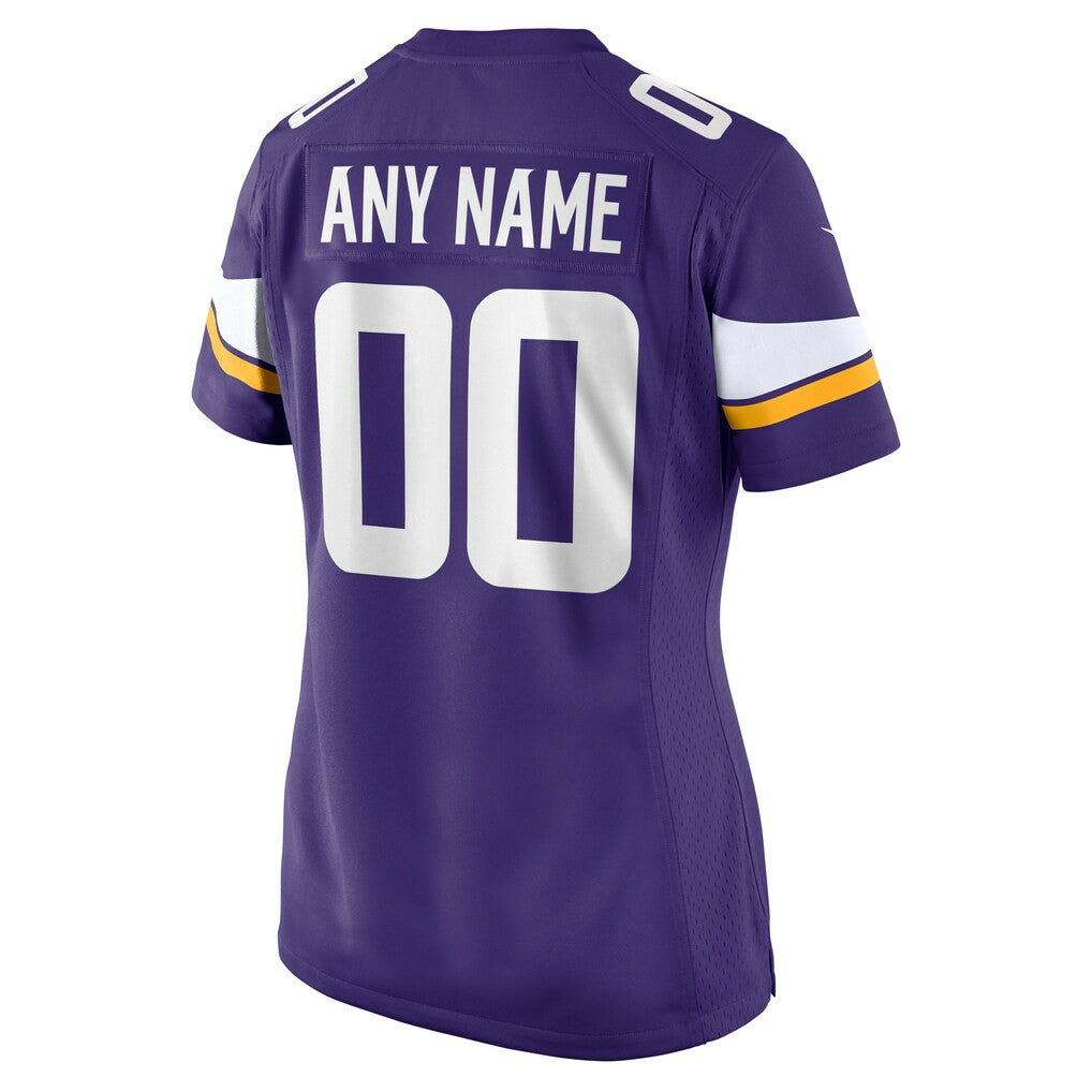 Minnesota Vikings Women's Custom Game Jersey - Purple outlet