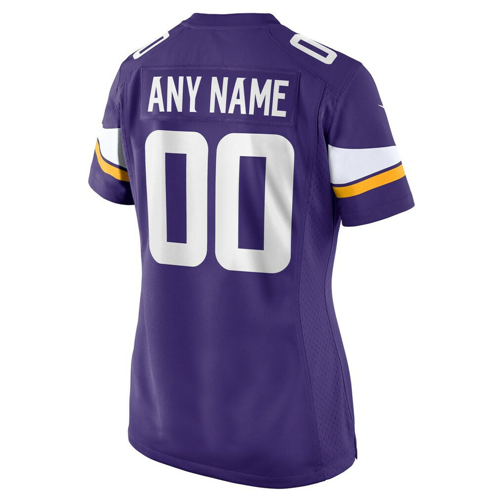 Minnesota Vikings Women's Custom Game Jersey - Purple outlet