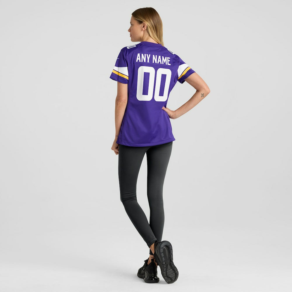 Minnesota Vikings Women's Custom Game Jersey - Purple outlet