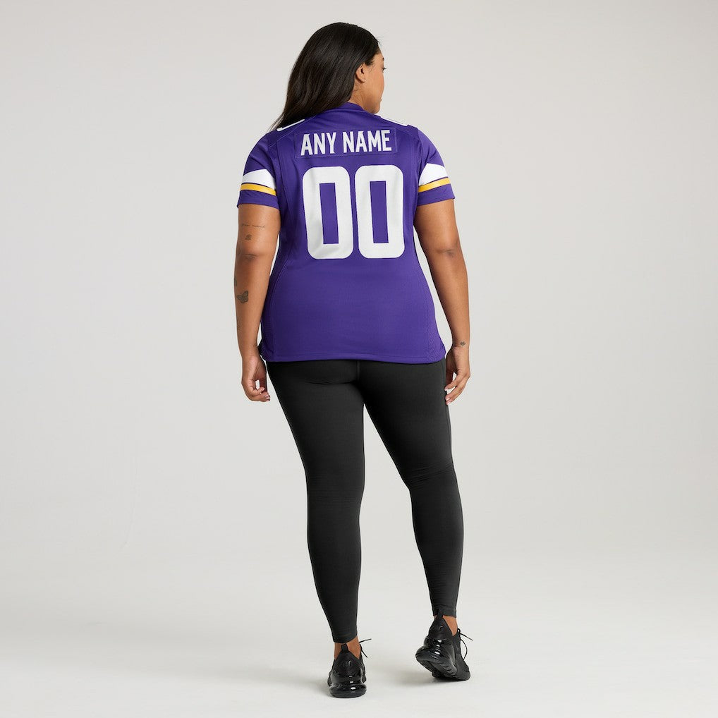 Minnesota Vikings Women's Custom Game Jersey - Purple outlet
