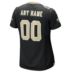 New Orleans Saints Women's Custom Game Jersey - Black for sale
