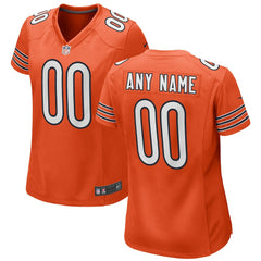 Chicago Bears Women's Alternate Custom Game Jersey - Orange on sale