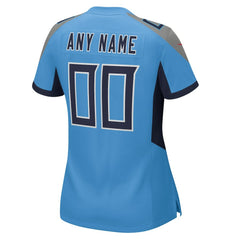 Tennessee Titans Women's Alternate Custom Game Jersey - Light Blue outlet