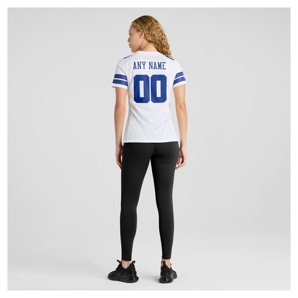 Dallas Cowboys Women's Custom Game Jersey - White outlet
