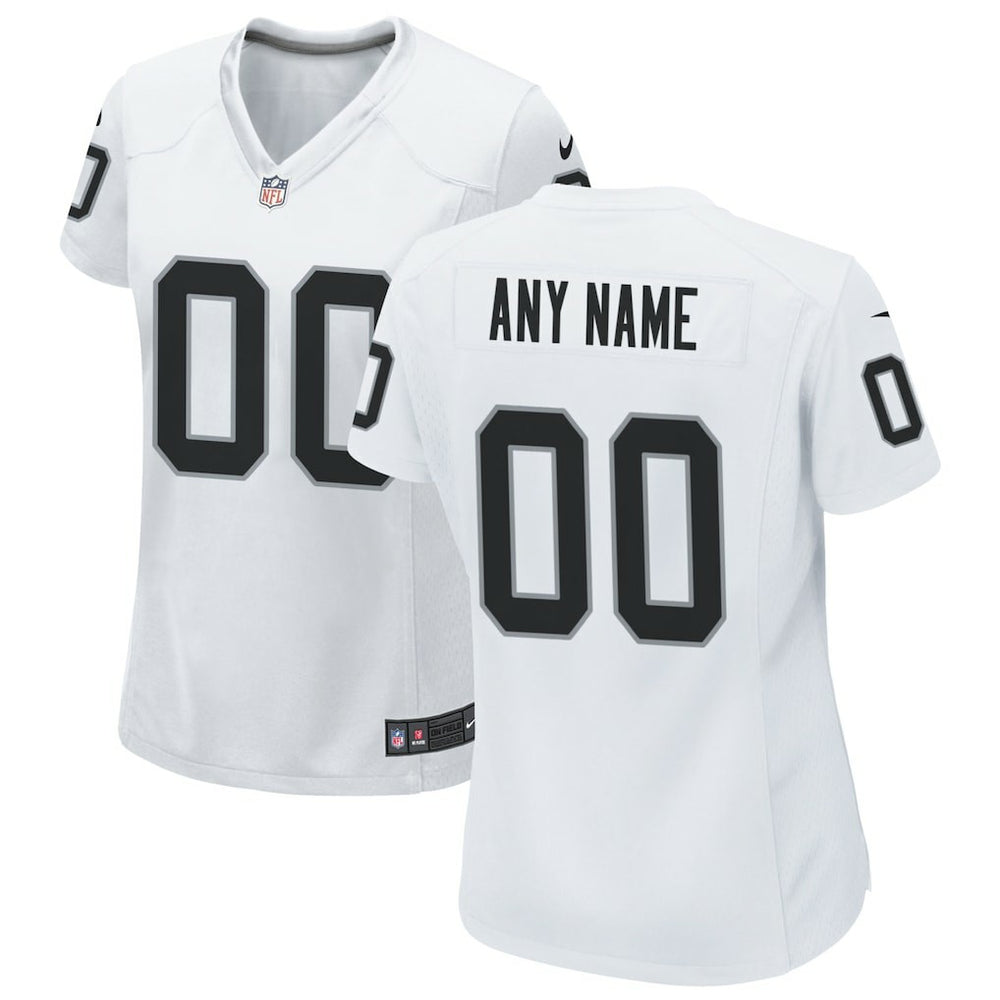 Las Vegas Raiders Women's Custom Game Jersey - White on sale