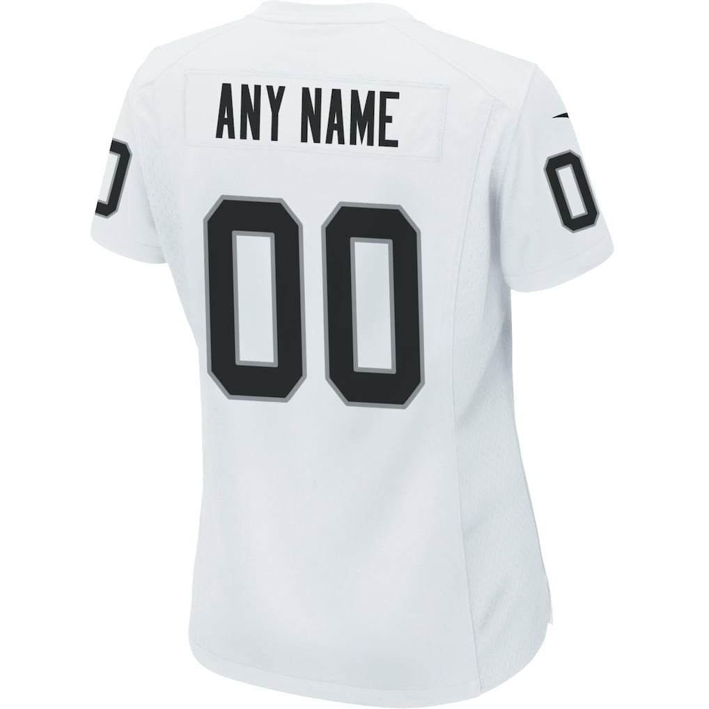 Las Vegas Raiders Women's Custom Game Jersey - White on sale