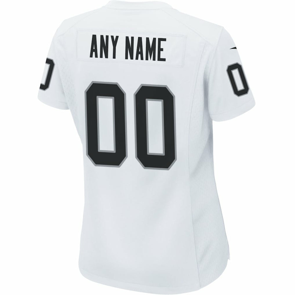 Las Vegas Raiders Women's Custom Game Jersey - White on sale
