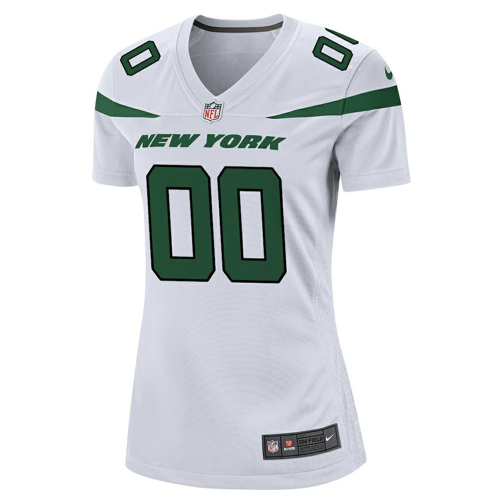 New York Jets Women's Custom Game Jersey - White discount