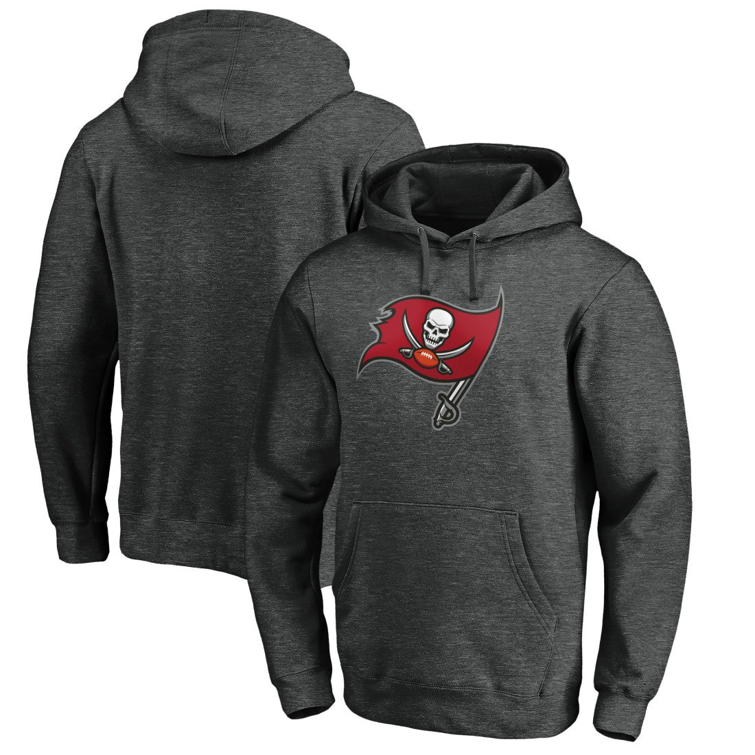 Tampa Bay Buccaneers Primary Logo Pullover Hoodie - Heather Charcoal online