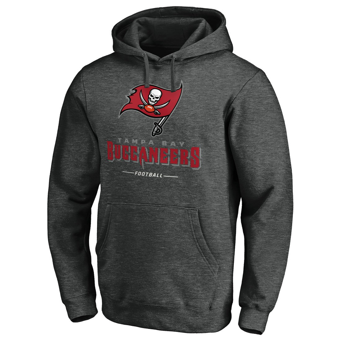 Tampa Bay Buccaneers Team Lockup Pullover Hoodie - Heather Charcoal cheap