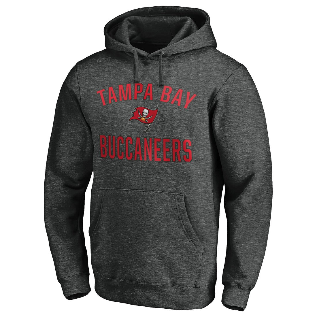 Tampa Bay Buccaneers Victory Arch Pullover Hoodie - Heather Charcoal discount