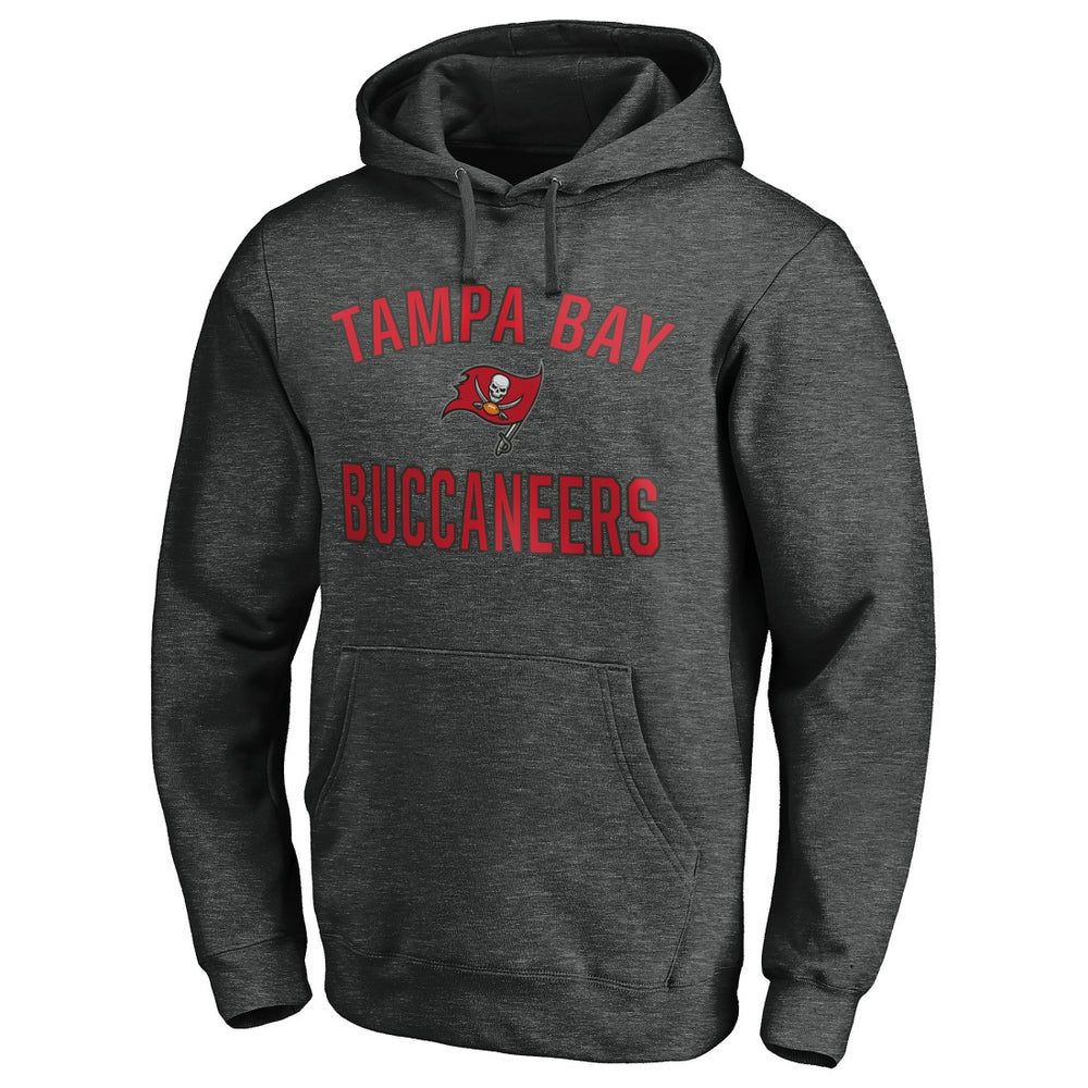 Tampa Bay Buccaneers Victory Arch Pullover Hoodie - Heather Charcoal discount