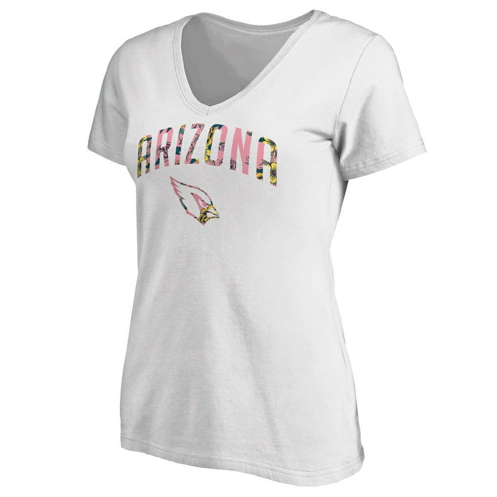 Arizona Cardinals Women's Floral Arch T-Shirt - White cheap