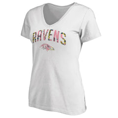 Baltimore Ravens Women's Floral Arch T-Shirt - White cheap