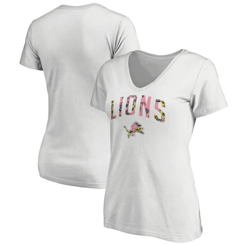 Detroit Lions Women's Floral Arch T-Shirt - White outlet
