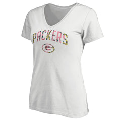 Green Bay Packers Women's Floral Arch T-Shirt - White cheap