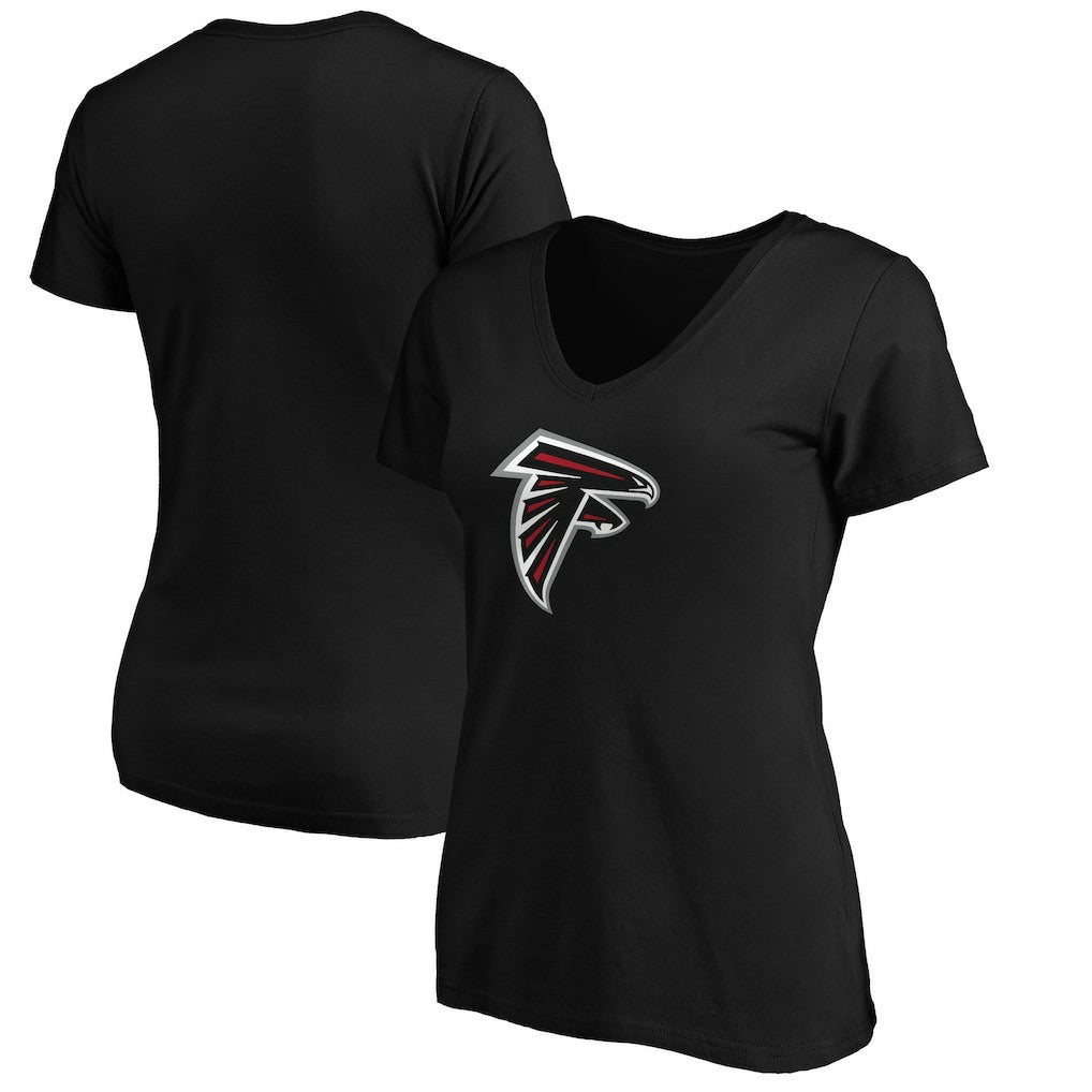 Atlanta Falcons Women's Primary Logo V-Neck T-Shirt - Black outlet