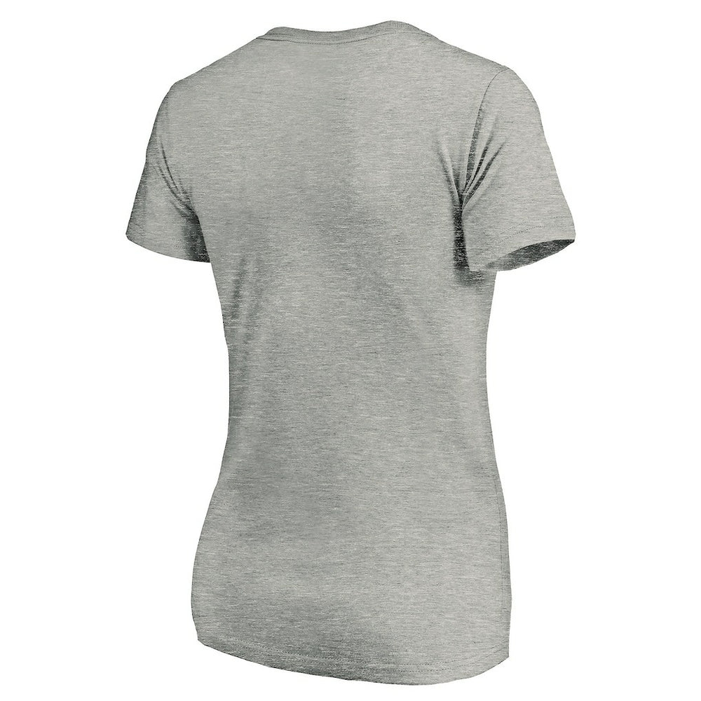 Atlanta Falcons Women's Primary Logo V-Neck T-Shirt - Heather Gray outlet