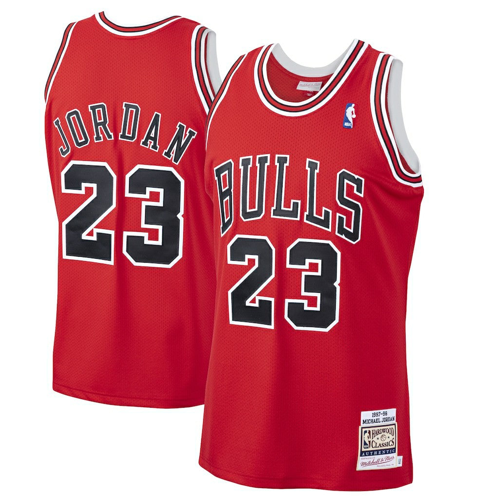 Michael Jordan Chicago Bulls 1997/98 Hardwood Classics Authentic Jersey sale - Scarlet discount