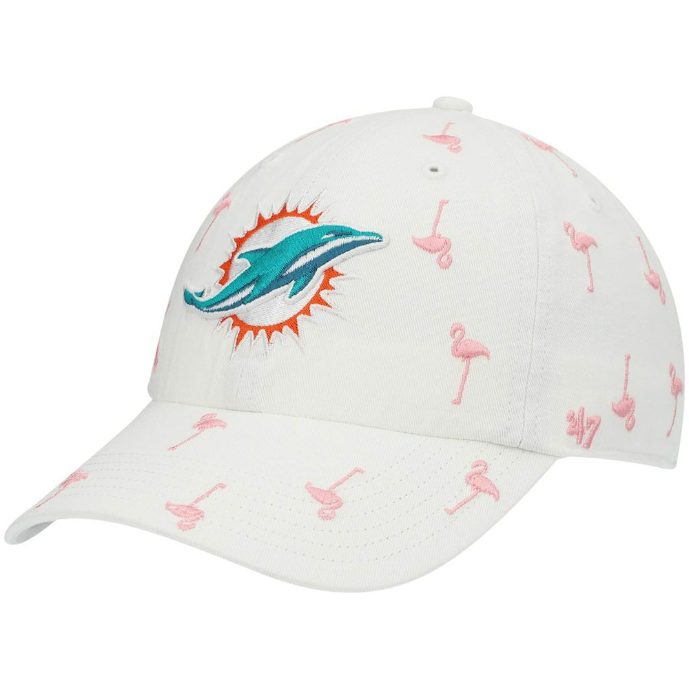 Miami Dolphins '47 Women's Confetti Clean Up Adjustable Hat - White online