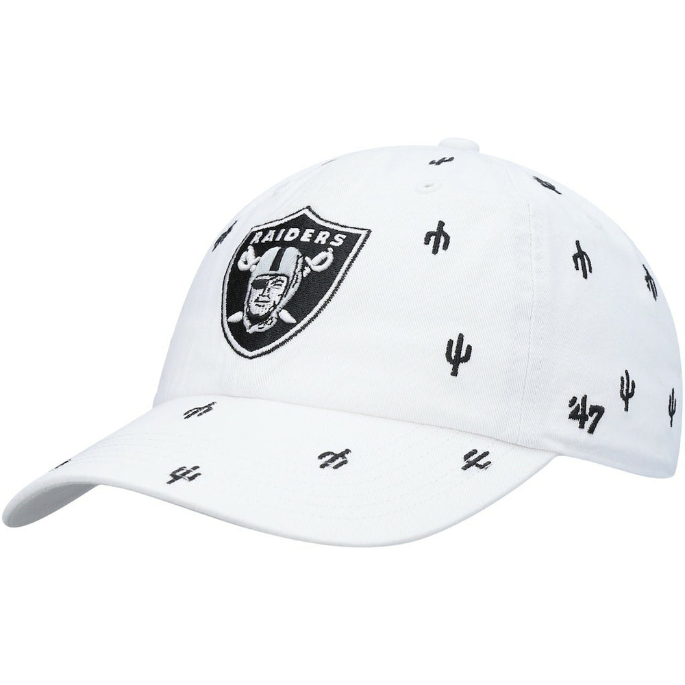 Las Vegas Raiders '47 Women's Confetti Clean Up Adjustable Hat - White on sale