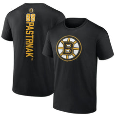 David Pastrnak Boston Bruins Playmaker T-Shirt - Black T-shirts