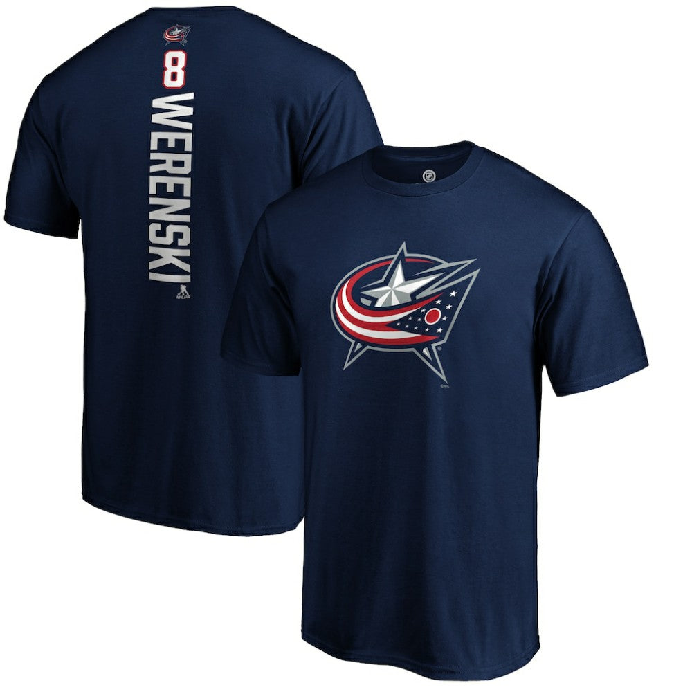 Zach Werenski Columbus Blue Jackets Playmaker T-Shirt - Navy T-shirts
