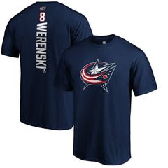 Zach Werenski Columbus Blue Jackets Playmaker T-Shirt - Navy T-shirts