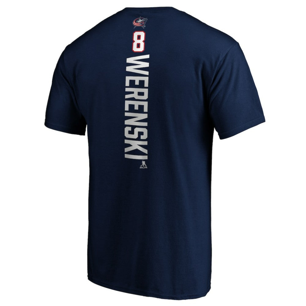 Zach Werenski Columbus Blue Jackets Playmaker T-Shirt - Navy T-shirts