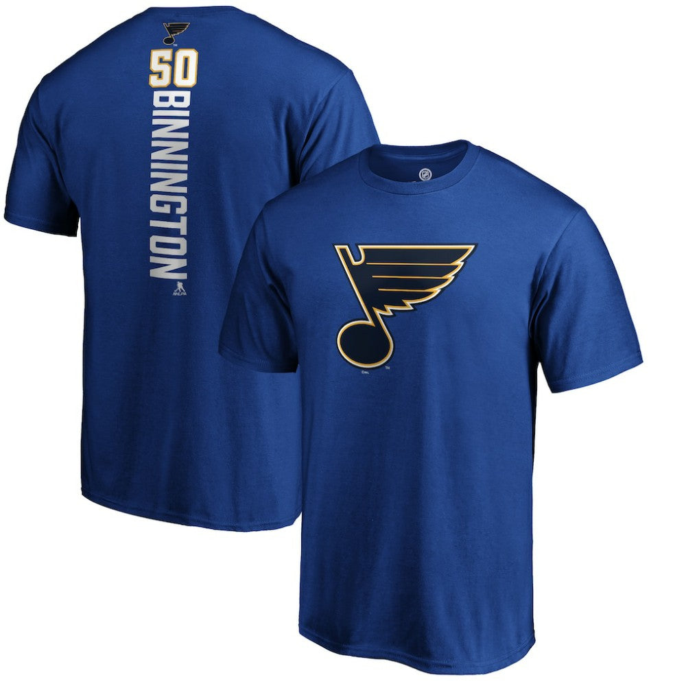 Jordan Binnington St. Louis Blues Playmaker T-Shirt - Royal T-shirts