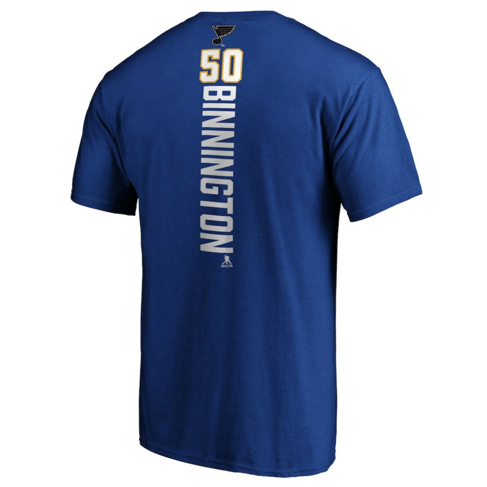 Jordan Binnington St. Louis Blues Playmaker T-Shirt - Royal T-shirts